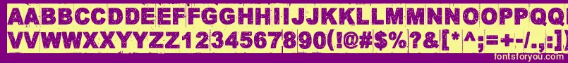 CornerDark Font – Yellow Fonts on Purple Background