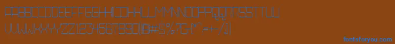 AmbossXtraLiteRounded Font – Blue Fonts on Brown Background