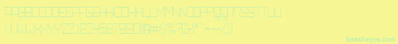 AmbossXtraLiteRounded Font – Green Fonts on Yellow Background