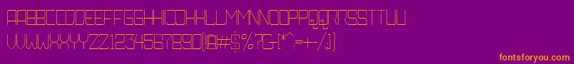 Шрифт AmbossXtraLiteRounded – оранжевые шрифты на фиолетовом фоне
