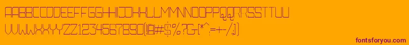 Шрифт AmbossXtraLiteRounded – фиолетовые шрифты на оранжевом фоне