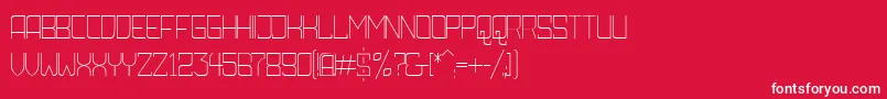 AmbossXtraLiteRounded Font – White Fonts on Red Background