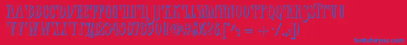 Verveshadow-fontti – siniset fontit punaisella taustalla