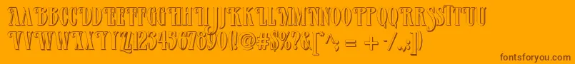 More about Verveshadow Font Verveshadow Font – Brown Fonts on Orange Background