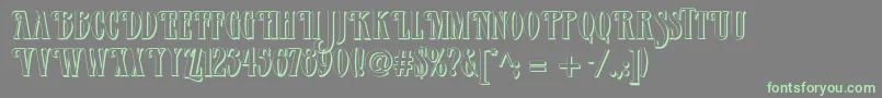 Verveshadow Font – Green Fonts on Gray Background
