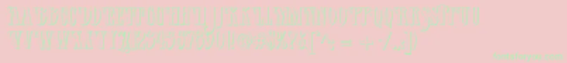 フォントVerveshadow – ピンクの背景に緑の文字