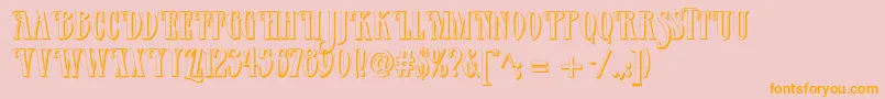 Verveshadow Font – Orange Fonts on Pink Background