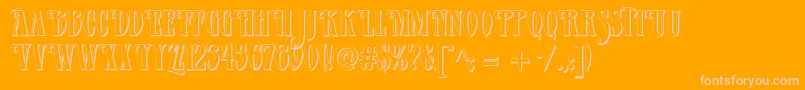 Verveshadow Font – Pink Fonts on Orange Background