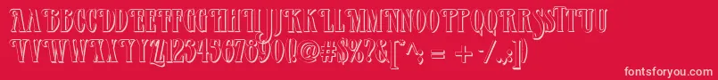 Verveshadow Font – Pink Fonts on Red Background