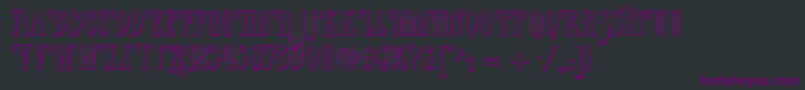 Verveshadow-fontti – violetit fontit mustalla taustalla