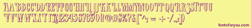 Verveshadow Font – Purple Fonts on Yellow Background