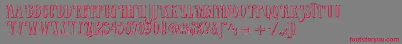 Verveshadow Font – Red Fonts on Gray Background