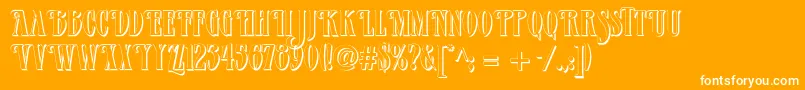 Verveshadow Font – White Fonts on Orange Background
