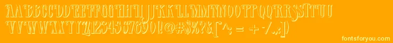 Verveshadow-fontti – keltaiset fontit oranssilla taustalla