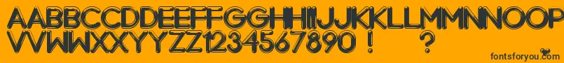 ChromeNormal Font – Black Fonts on Orange Background