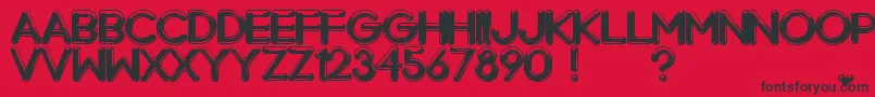 ChromeNormal Font – Black Fonts on Red Background