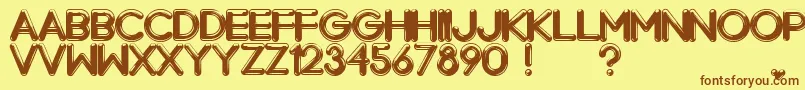 ChromeNormal Font – Brown Fonts on Yellow Background