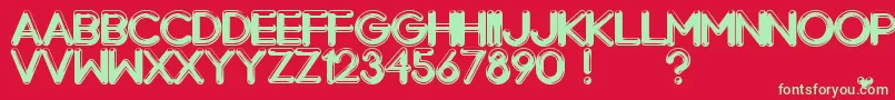 ChromeNormal Font – Green Fonts on Red Background