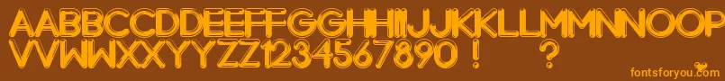 ChromeNormal Font – Orange Fonts on Brown Background