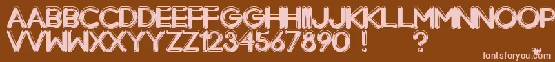 ChromeNormal Font – Pink Fonts on Brown Background