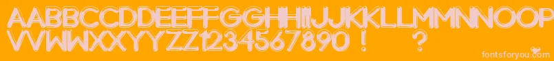 ChromeNormal Font – Pink Fonts on Orange Background