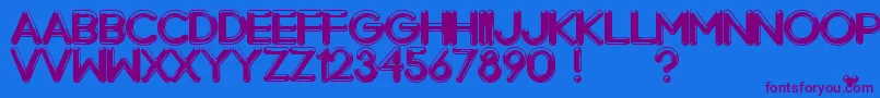 ChromeNormal Font – Purple Fonts on Blue Background