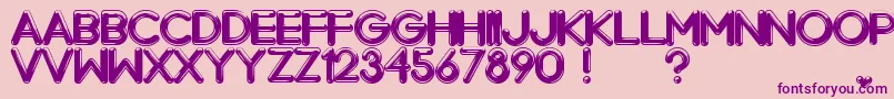 ChromeNormal-Schriftart – Violette Schriften auf rosa Hintergrund