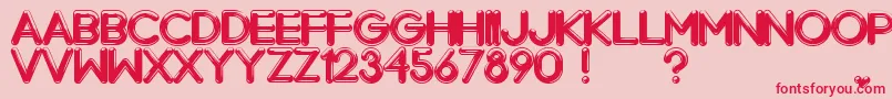 ChromeNormal Font – Red Fonts on Pink Background