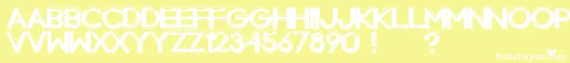 ChromeNormal Font – White Fonts on Yellow Background