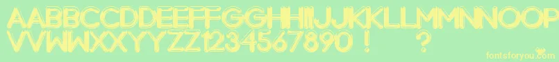 ChromeNormal Font – Yellow Fonts on Green Background