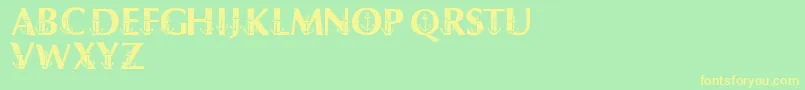 LmsShipShape Font – Yellow Fonts on Green Background