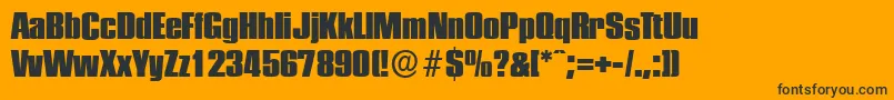 Saiba mais sobre a fonte PlaketteserialHeavyRegular Fonte PlaketteserialHeavyRegular – fontes pretas em um fundo laranja