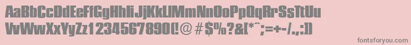 フォントPlaketteserialHeavyRegular – ピンクの背景に灰色の文字
