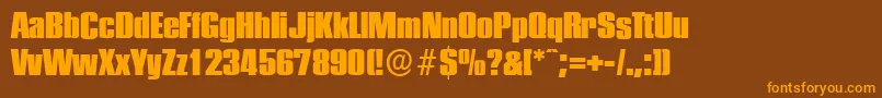 PlaketteserialHeavyRegular Font – Orange Fonts on Brown Background