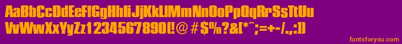 PlaketteserialHeavyRegular Font – Orange Fonts on Purple Background
