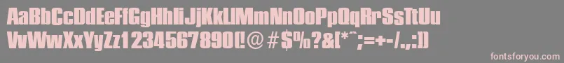 PlaketteserialHeavyRegular Font – Pink Fonts on Gray Background