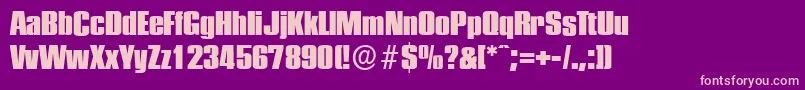 PlaketteserialHeavyRegular Font – Pink Fonts on Purple Background