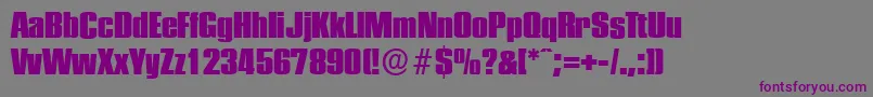 Weitere Informationen zur PlaketteserialHeavyRegular-Schriftart PlaketteserialHeavyRegular-Schriftart – Violette Schriften auf grauem Hintergrund