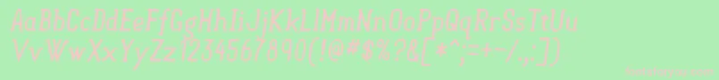 SemisweetItalic Font – Pink Fonts on Green Background