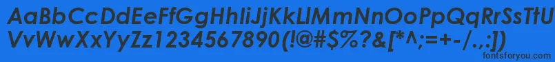 CenturyGothicBoldItalic Font – Black Fonts on Blue Background