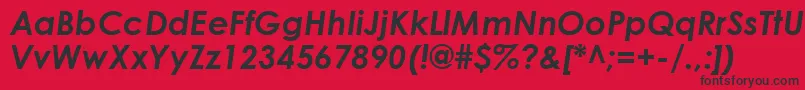 CenturyGothicBoldItalic Font – Black Fonts on Red Background