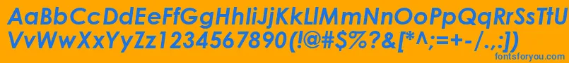 CenturyGothicBoldItalic Font – Blue Fonts on Orange Background