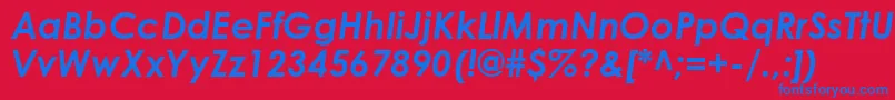 CenturyGothicBoldItalic Font – Blue Fonts on Red Background