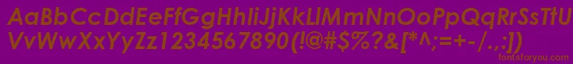 CenturyGothicBoldItalic Font – Brown Fonts on Purple Background