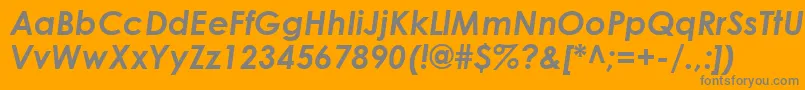 フォントCenturyGothicBoldItalic – オレンジの背景に灰色の文字