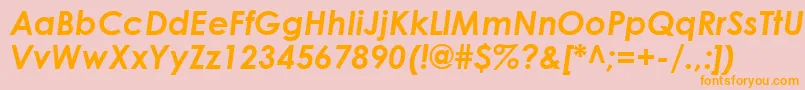 CenturyGothicBoldItalic Font – Orange Fonts on Pink Background