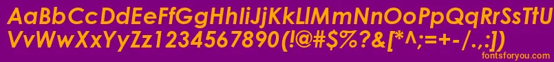 CenturyGothicBoldItalic Font – Orange Fonts on Purple Background