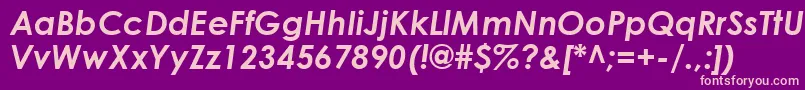 CenturyGothicBoldItalic Font – Pink Fonts on Purple Background