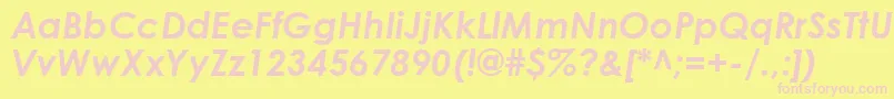 CenturyGothicBoldItalic Font – Pink Fonts on Yellow Background