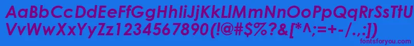 CenturyGothicBoldItalic Font – Purple Fonts on Blue Background